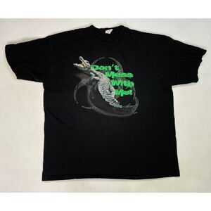 Alligator Don't Mess With Me 2007 Graphic T-shirt Men XL Short Sleeve